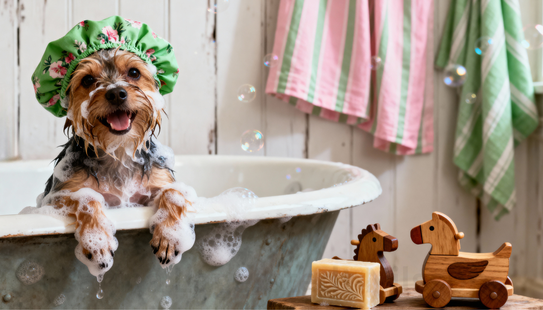 Hundschampo med friserat innehåll