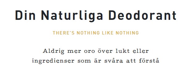 Nothing - Din naturliga deodorant