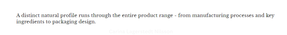 En distinkt naturlig profil